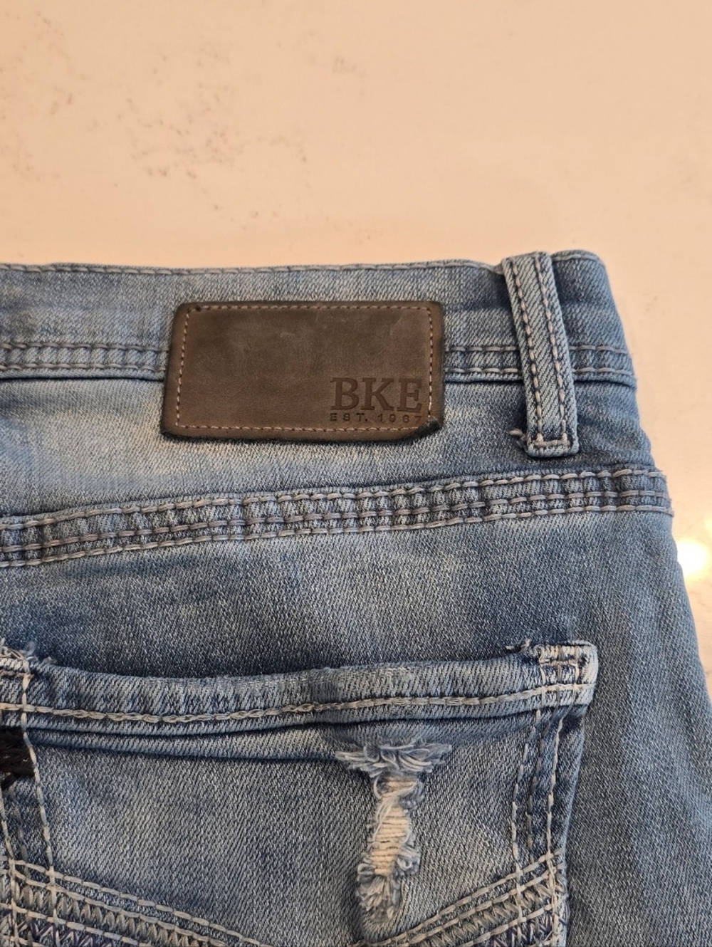 BKE Aiden Distressed Cotton Casual Denim Jeans Mens 30 x 32 - Picture 11 of 15